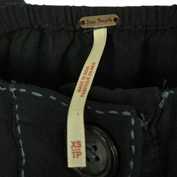 Free People Lou Lou Utility Midi Dress Women Tie Shoulder Sheer w Lining XS - Picture 5 of 7